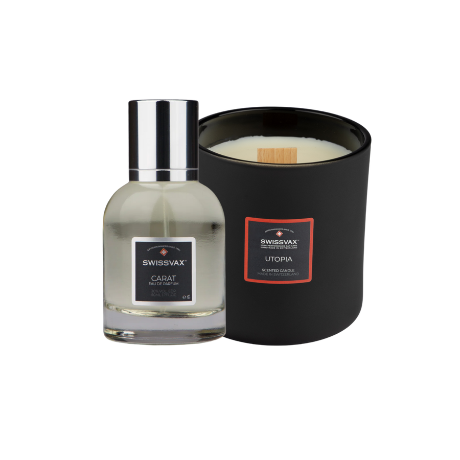 Gavesæt parfume & duftlys – schweizisk duo